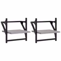 VidaXL 836241, Bois, Métal, Gris, 400 mm, 250 mm, 300 mm, 2 pièce(s)