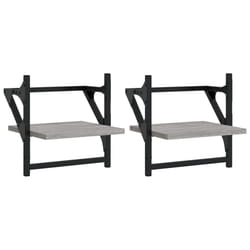 VidaXL 836241 étagères Bois, Métal Gris