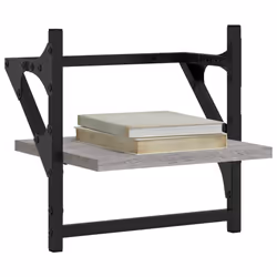 VidaXL 836241 étagères Bois, Métal Gris