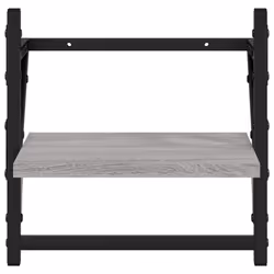 VidaXL 836241 étagères Bois, Métal Gris - Vue supplémentaire 5
