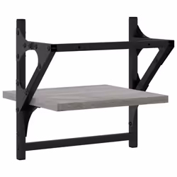 VidaXL 836241 étagères Bois, Métal Gris - Vue supplémentaire 7