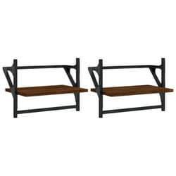 VidaXL 836242 étagères Bois, Métal Marron, Bois