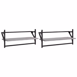VidaXL 836251, Bois, Métal, Gris, 1000 mm, 250 mm, 300 mm, 2 pièce(s)