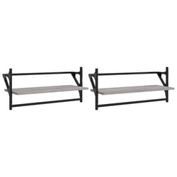 VidaXL 836251 étagères Bois, Métal Gris