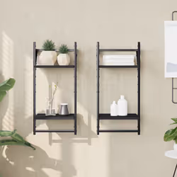 VidaXL 836253 étagères Bois, Métal Noir
