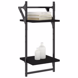 VidaXL 836253 étagères Bois, Métal Noir