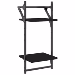 VidaXL 836253 étagères Bois, Métal Noir - Vue supplémentaire 4