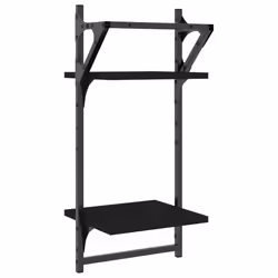 VidaXL 836253 étagères Bois, Métal Noir - Vue supplémentaire 5