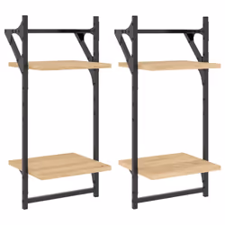 VidaXL 836254, Bois, Métal, Bois, 300 mm, 250 mm, 650 mm, 2 pièce(s)