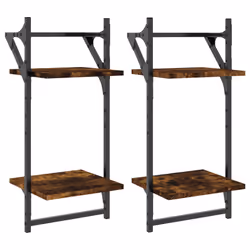 VidaXL 836255, Bois, Métal, Chêne, Marron, 300 mm, 250 mm, 650 mm, 2 pièce(s)