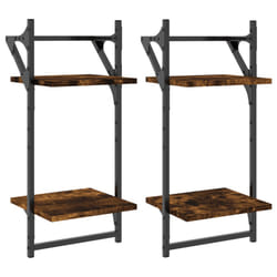 VidaXL 836255 étagères Bois, Métal Chêne, Marron