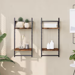 VidaXL 836255 étagères Bois, Métal Chêne, Marron