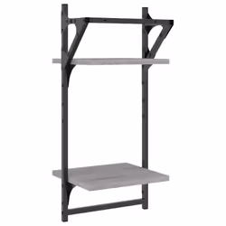 VidaXL 836256 étagères Bois, Métal Gris - Vue supplémentaire 7