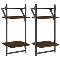 VidaXL 836257 étagères Bois, Métal Marron, Bois