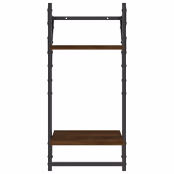 VidaXL 836257 étagères Bois, Métal Marron, Bois - Vue supplémentaire 5