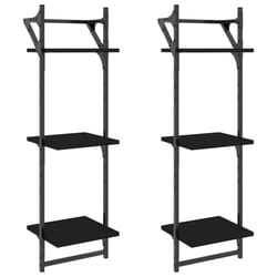 VidaXL 836258 étagères Bois, Métal Noir