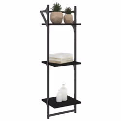 VidaXL 836258 étagères Bois, Métal Noir