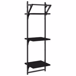 VidaXL 836258 étagères Bois, Métal Noir - Vue supplémentaire 6