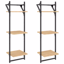VidaXL 836259, Bois, Métal, Bois, 300 mm, 250 mm, 1000 mm, 2 pièce(s)