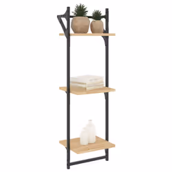 VidaXL 836259 étagères Bois, Métal Bois