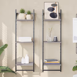 VidaXL 836261 étagères Bois, Métal Gris