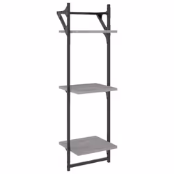 VidaXL 836261 étagères Bois, Métal Gris - Vue supplémentaire 4
