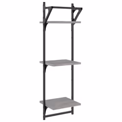 VidaXL 836261 étagères Bois, Métal Gris - Vue supplémentaire 7