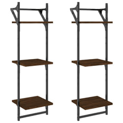 VidaXL 836262 étagères Bois, Métal Marron, Bois