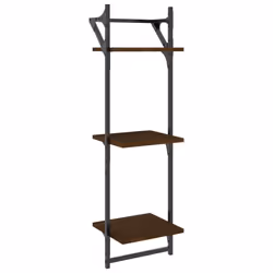 VidaXL 836262 étagères Bois, Métal Marron, Bois - Vue supplémentaire 4