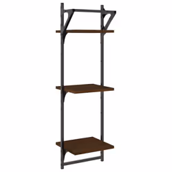 VidaXL 836262 étagères Bois, Métal Marron, Bois - Vue supplémentaire 7