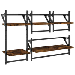VidaXL 836265 étagères Bois, Métal Chêne, Marron