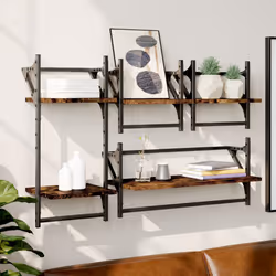 VidaXL 836265 étagères Bois, Métal Chêne, Marron