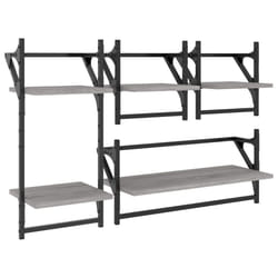 VidaXL 836266 étagères Bois, Métal Gris