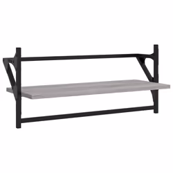 VidaXL 836266 étagères Bois, Métal Gris - Vue supplémentaire 5