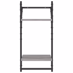 VidaXL 836266 étagères Bois, Métal Gris - Vue supplémentaire 8
