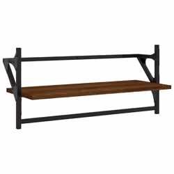 VidaXL 836267 étagères Bois, Métal Marron, Bois - Vue supplémentaire 5