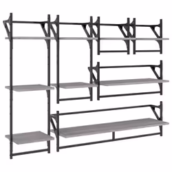 VidaXL 836271, Bois, Métal, Gris, 1 pièce(s)