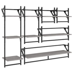 VidaXL 836271 étagères Bois, Métal Gris