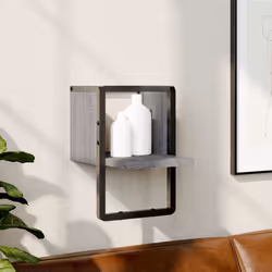 VidaXL 836276 étagères Bois, Métal Gris