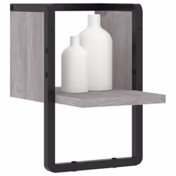 VidaXL 836276 étagères Bois, Métal Gris
