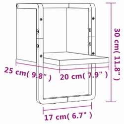 VidaXL 836276 étagères Bois, Métal Gris - Vue supplémentaire 8