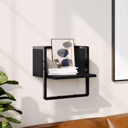 VidaXL 836278 étagères Bois, Métal Noir
