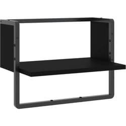 Vidaxl - tagère murale avec barre noir 40x25x30 cm