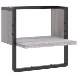 VidaXL 836286, Bois, Métal, Gris, 400 mm, 250 mm, 300 mm, 1 pièce(s)