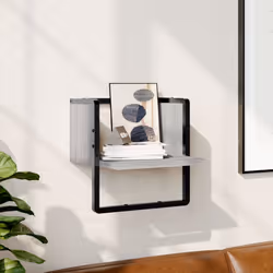 VidaXL 836286 étagères Bois, Métal Gris