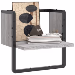 VidaXL 836286 étagères Bois, Métal Gris
