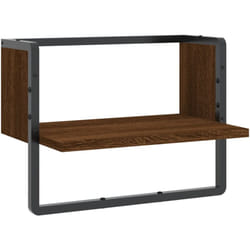 Vidaxl - tagère murale avec barre chêne marron 40x25x30 cm