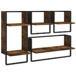 VidaXL 836310 étagères Bois, Métal Chêne, Marron