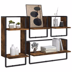 VidaXL 836310 étagères Bois, Métal Chêne, Marron