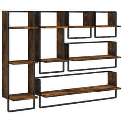 VidaXL 836315 étagères Bois, Métal Chêne, Marron